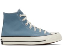 Blue Recycled Canvas Chuck 70 Hi Sneakers