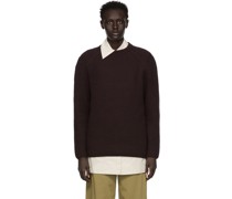 Purple Wool Ribbed Sweater