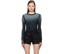 Gray Verona Crop Long Sleeve T-Shirt
