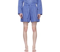 Blue Striped Pyjama Shorts