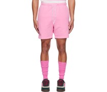 Pink Embroidered Shorts