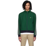 Navy & Green Zip Up Sweatshirt