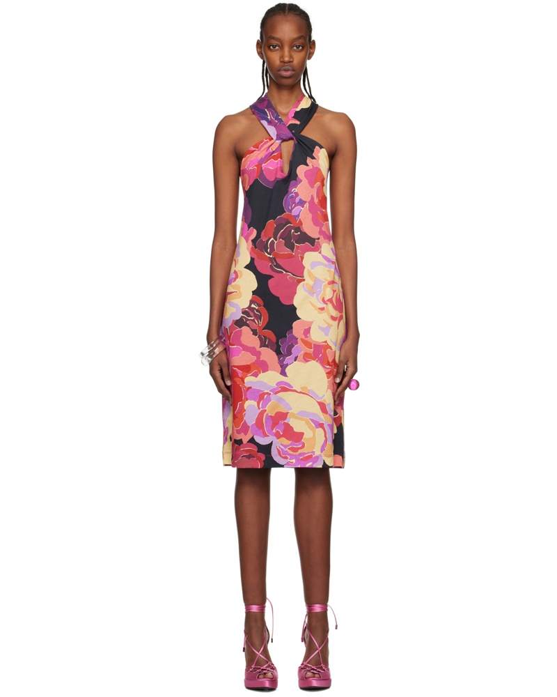 Dries van Noten Damen Pink Halter Midi Dress