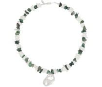 SSENSE Exclusive Off-White & Green Kitano Necklace