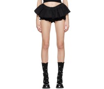 Black Double Layer Shorts