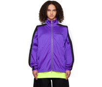 Purple & Black Oversized Track Jacket