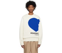 White Twin Heart Sweater