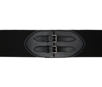 Black Two-Buckle Corset Belt