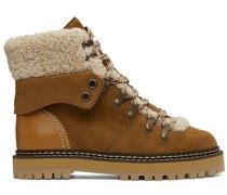 Tan Shearling Eileen Ankle Boots