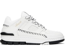 White & Black Area Lo Stitch Sneakers