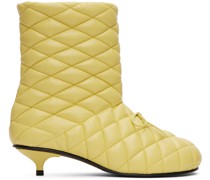 Yellow Quilted Boots
