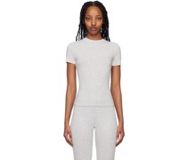 Gray Cotton Jersey T-Shirt