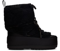 Black Faux-Fur Teddyski-Fur Boots