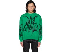 Green Graphic Sweater