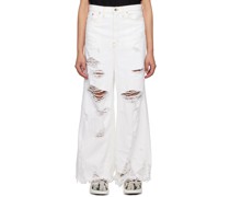 White Destroyed Jeans