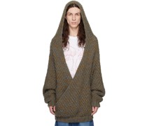 Gray V-Neck Hoodie