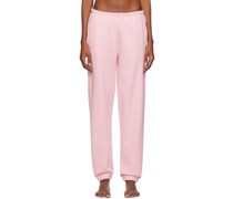 Pink Cotton Fleece Classic Jogger Lounge Pants