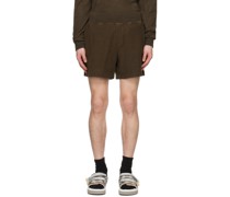 Khaki Mock-Fly Shorts