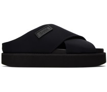 Black Crossover Sandals