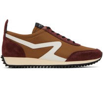 Brown & Burgundy Retro Runner Sneakers