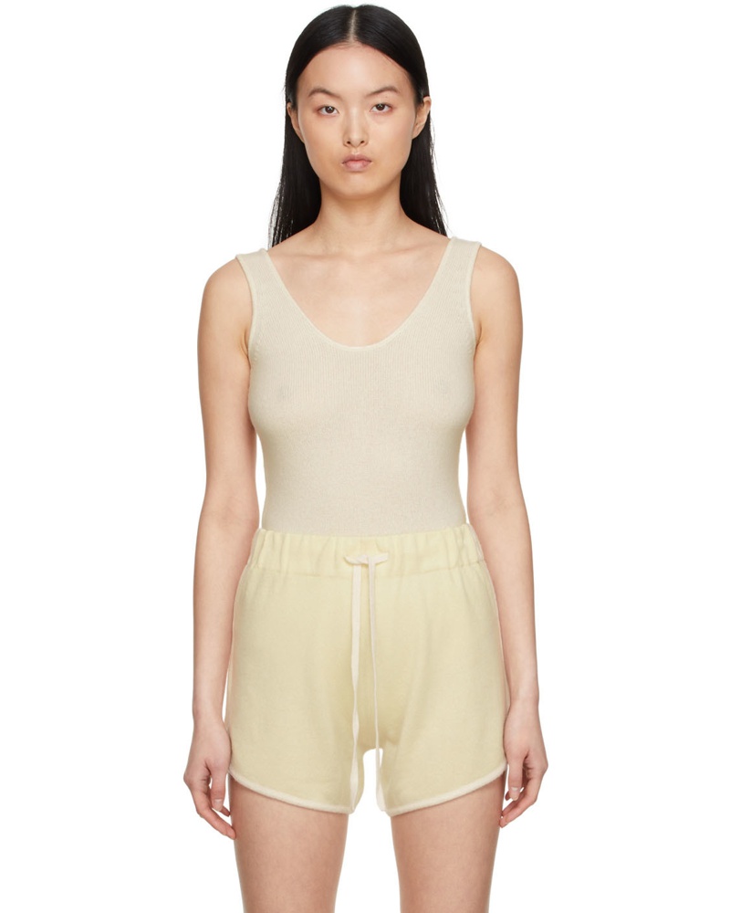 Lisa Yang Damen SSENSE Exclusive Off-White Leoni Bodysuit