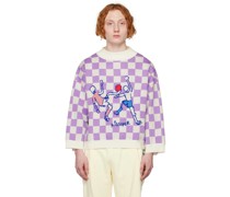 Purple & White Soccer Sweater