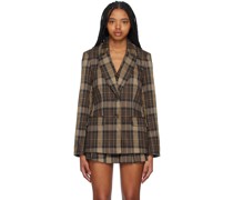 SSENSE Work Capsule – Brown Check Blazer