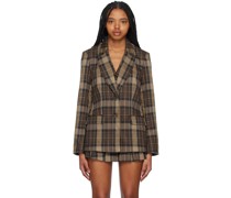 SSENSE Work Capsule – Brown Check Blazer