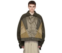 Khaki Paneled Jacket