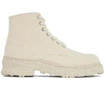 White General Scale Past Lace-Up Boots