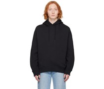 Black Relaxed-Fit Hoodie