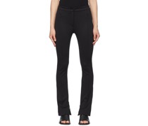 Black Recycled Nylon Trousers