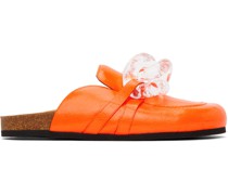 Orange Chain Loafers