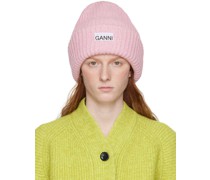 Pink Ribbed Beanie