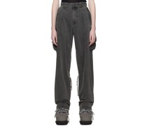 Gray Pleated Trousers