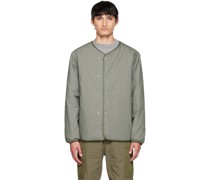 Green Reversible Down Cardigan