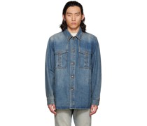 SSENSE Exclusive Blue Oversized Shirt