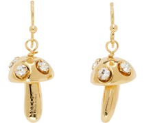 Gold Mushroom Earrings