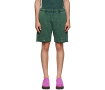 Green Cotton Shorts