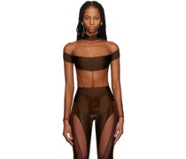 Brown Illusion Bodysuit