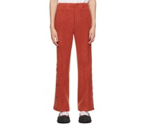 Orange Flared Trousers