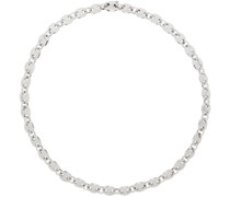 Silver Medium Circle Link Necklace