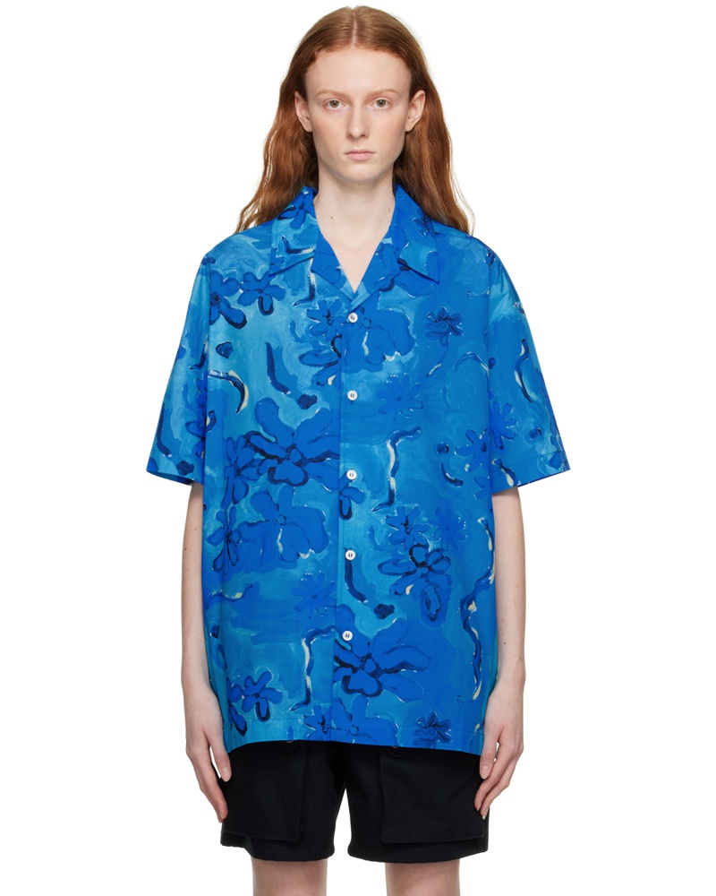 Marni Damen Blue Printed Shirt