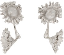 Silver Metal Daisy Earrings