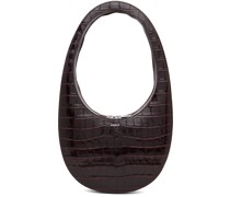 Brown Croco Swipe Bag