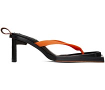 Black & Orange Joyce Heeled Sandals