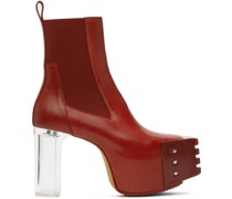 Red Grilled Platforms 45 Chelsea Boots