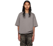 Gray Side Patched T-Shirt