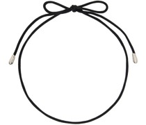 Black Silk Elegant Shoelace Choker