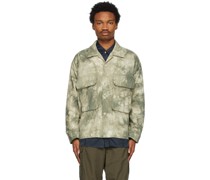 Green Tie-Dye Military Jacket